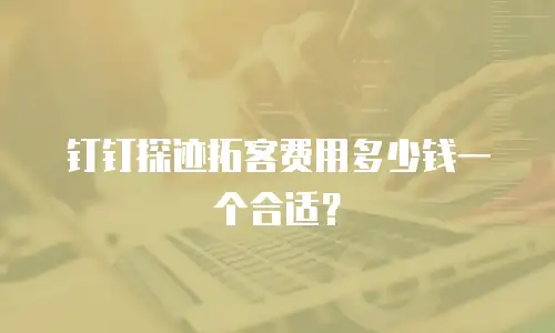 钉钉探迹拓客费用多少钱一个合适？