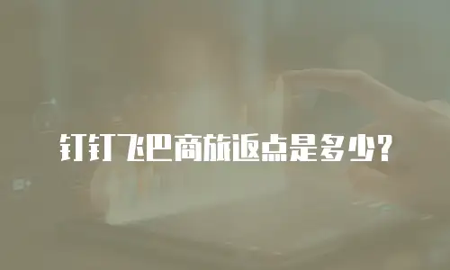 钉钉飞巴商旅返点是多少？