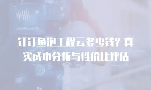 钉钉鱼泡工程云多少钱？真实成本分析与性价比评估