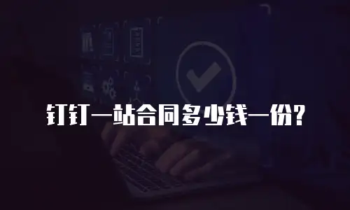 钉钉一站合同多少钱一份？