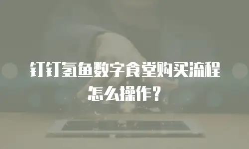 钉钉氢鱼数字食堂购买流程怎么操作？