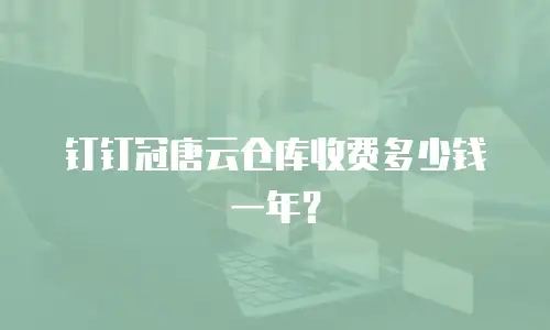 钉钉冠唐云仓库收费多少钱一年？
