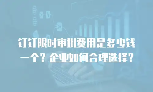 钉钉限时审批费用是多少钱一个？企业如何合理选择？