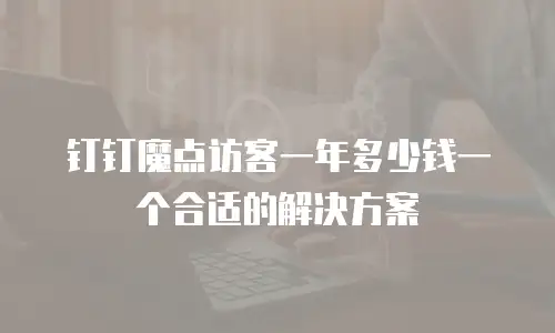 钉钉魔点访客一年多少钱一个合适的解决方案