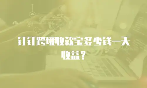 钉钉跨境收款宝多少钱一天收益？