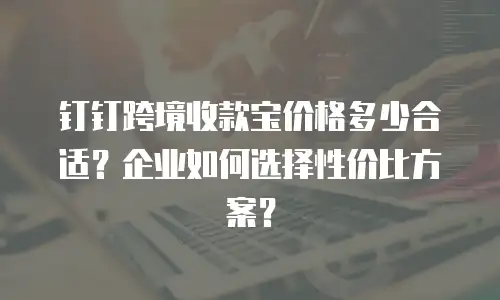 钉钉跨境收款宝价格多少合适？企业如何选择性价比方案？