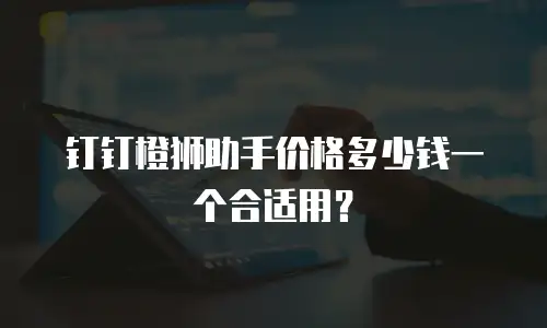 钉钉橙狮助手价格多少钱一个合适用？