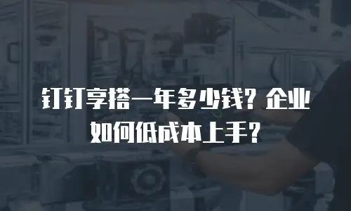 钉钉享搭一年多少钱？企业如何低成本上手？