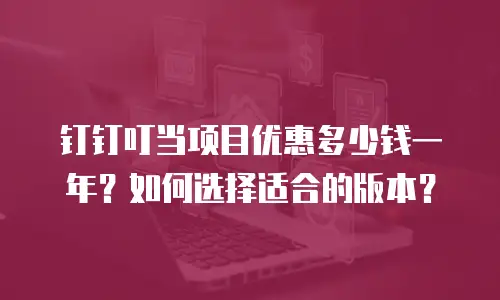 钉钉叮当项目优惠多少钱一年？如何选择适合的版本？