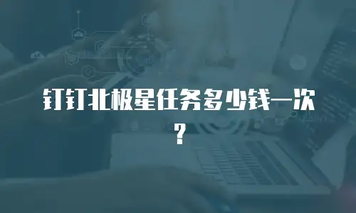 钉钉北极星任务多少钱一次？