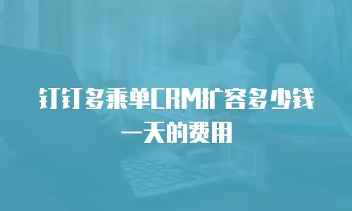 钉钉多乘单CRM扩容多少钱一天的费用