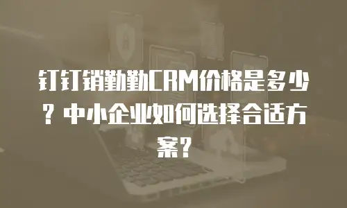 钉钉销勤勤CRM价格是多少？中小企业如何选择合适方案？