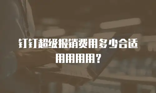 钉钉超级报销费用多少合适用用用用？