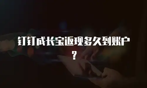 钉钉成长宝返现多久到账户？