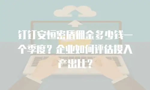 钉钉安恒密盾佣金多少钱一个季度？企业如何评估投入产出比？