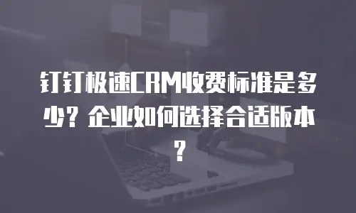 钉钉极速CRM收费标准是多少？企业如何选择合适版本？