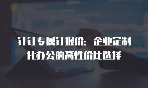 钉钉专属钉报价：企业定制化办公的高性价比选择