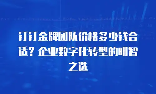 钉钉金牌团队价格多少钱合适？企业数字化转型的明智之选