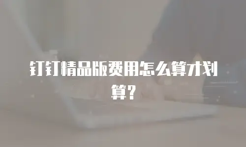 钉钉精品版费用怎么算才划算？