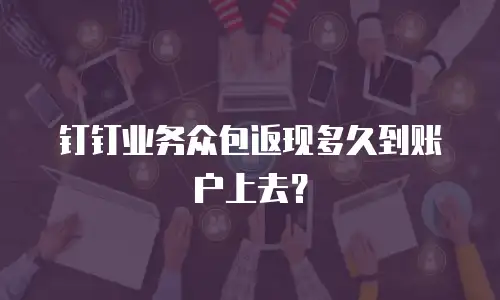钉钉业务众包返现多久到账户上去？
