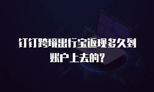 钉钉跨境出行宝返现多久到账户上去的？