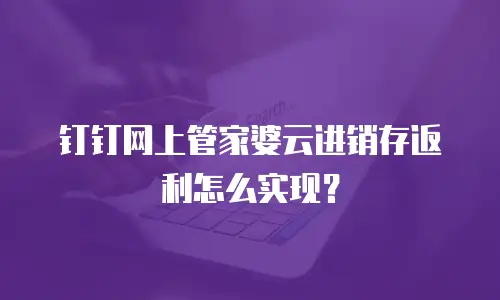 钉钉网上管家婆云进销存返利怎么实现？