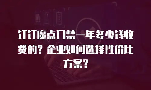 钉钉魔点门禁一年多少钱收费的？企业如何选择性价比方案？