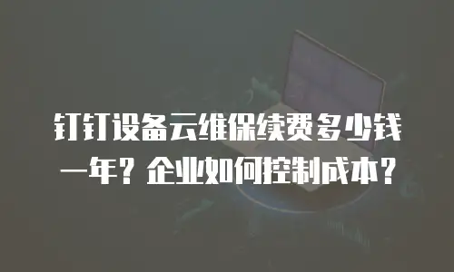钉钉设备云维保续费多少钱一年？企业如何控制成本？