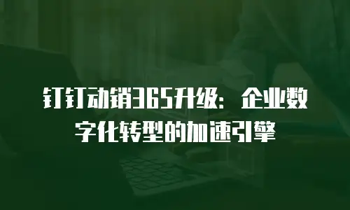 钉钉动销365升级：企业数字化转型的加速引擎