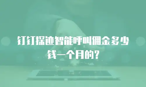 钉钉探迹智能呼叫佣金多少钱一个月的？