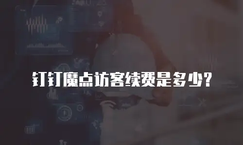 钉钉魔点访客续费是多少？