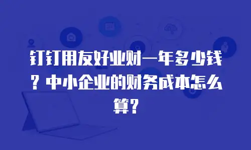 钉钉用友好业财一年多少钱？中小企业的财务成本怎么算？