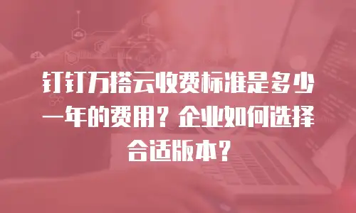 钉钉万搭云收费标准是多少一年的费用？企业如何选择合适版本？