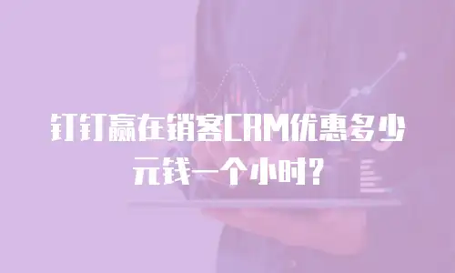 钉钉赢在销客CRM优惠多少元钱一个小时？