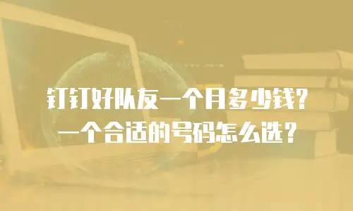 钉钉好队友一个月多少钱？一个合适的号码怎么选？
