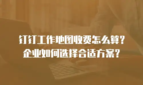 钉钉工作地图收费怎么算？企业如何选择合适方案？