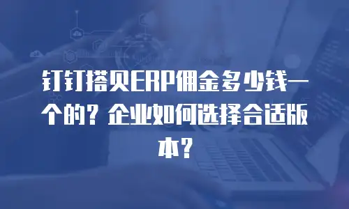 钉钉搭贝ERP佣金多少钱一个的？企业如何选择合适版本？