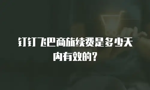 钉钉飞巴商旅续费是多少天内有效的？