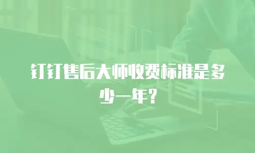 钉钉售后大师收费标准是多少一年？