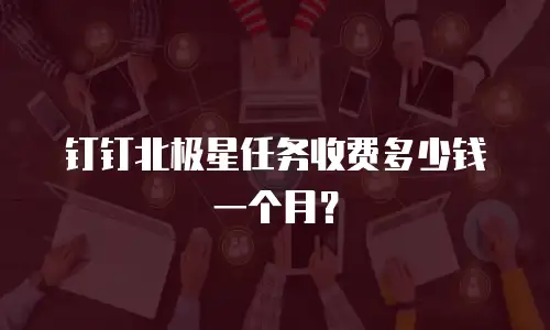 钉钉北极星任务收费多少钱一个月？