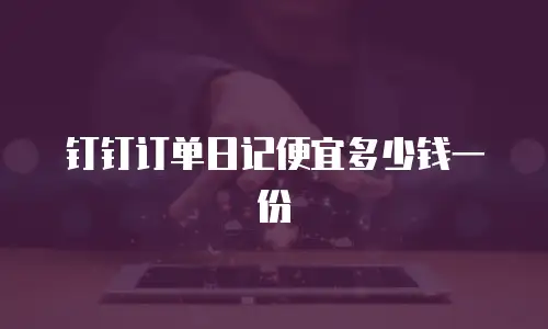 钉钉订单日记便宜多少钱一份