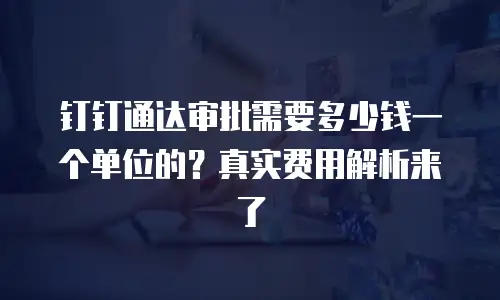钉钉通达审批需要多少钱一个单位的？真实费用解析来了