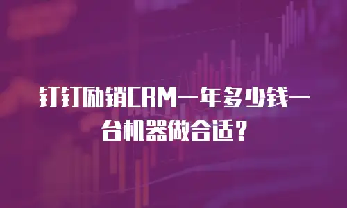 钉钉励销CRM一年多少钱一台机器做合适？