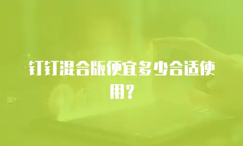 钉钉混合版便宜多少合适使用？