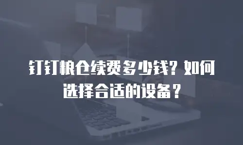 钉钉粮仓续费多少钱？如何选择合适的设备？