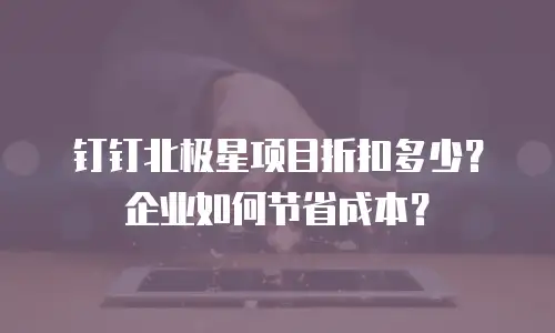 钉钉北极星项目折扣多少？企业如何节省成本？