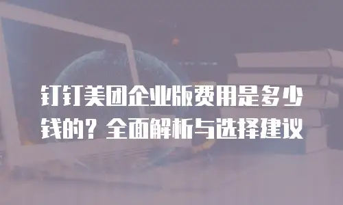 钉钉美团企业版费用是多少钱的？全面解析与选择建议