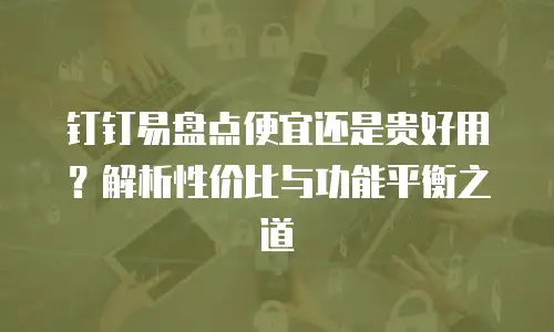 钉钉易盘点便宜还是贵好用？解析性价比与功能平衡之道