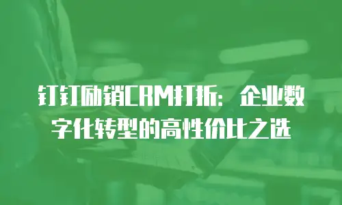 钉钉励销CRM打折：企业数字化转型的高性价比之选