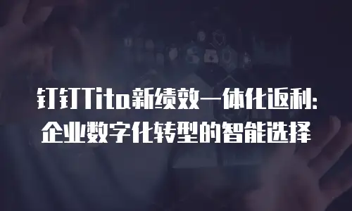 钉钉Tita新绩效一体化返利：企业数字化转型的智能选择